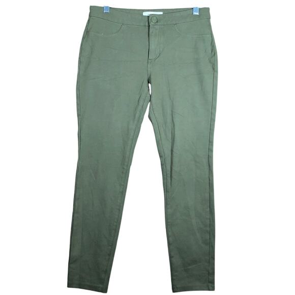 LC Lauren Conrad Women Pants Olive Green Mid Rise Super Skinny Jegging Stretch M - Picture 1 of 11